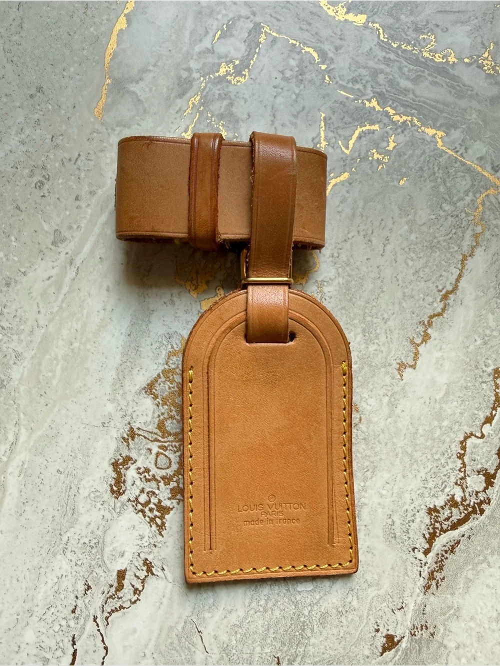 Louis Vuitton Vintage Large Vachetta Poignée & Porte-Adresse Luggage Tag Set